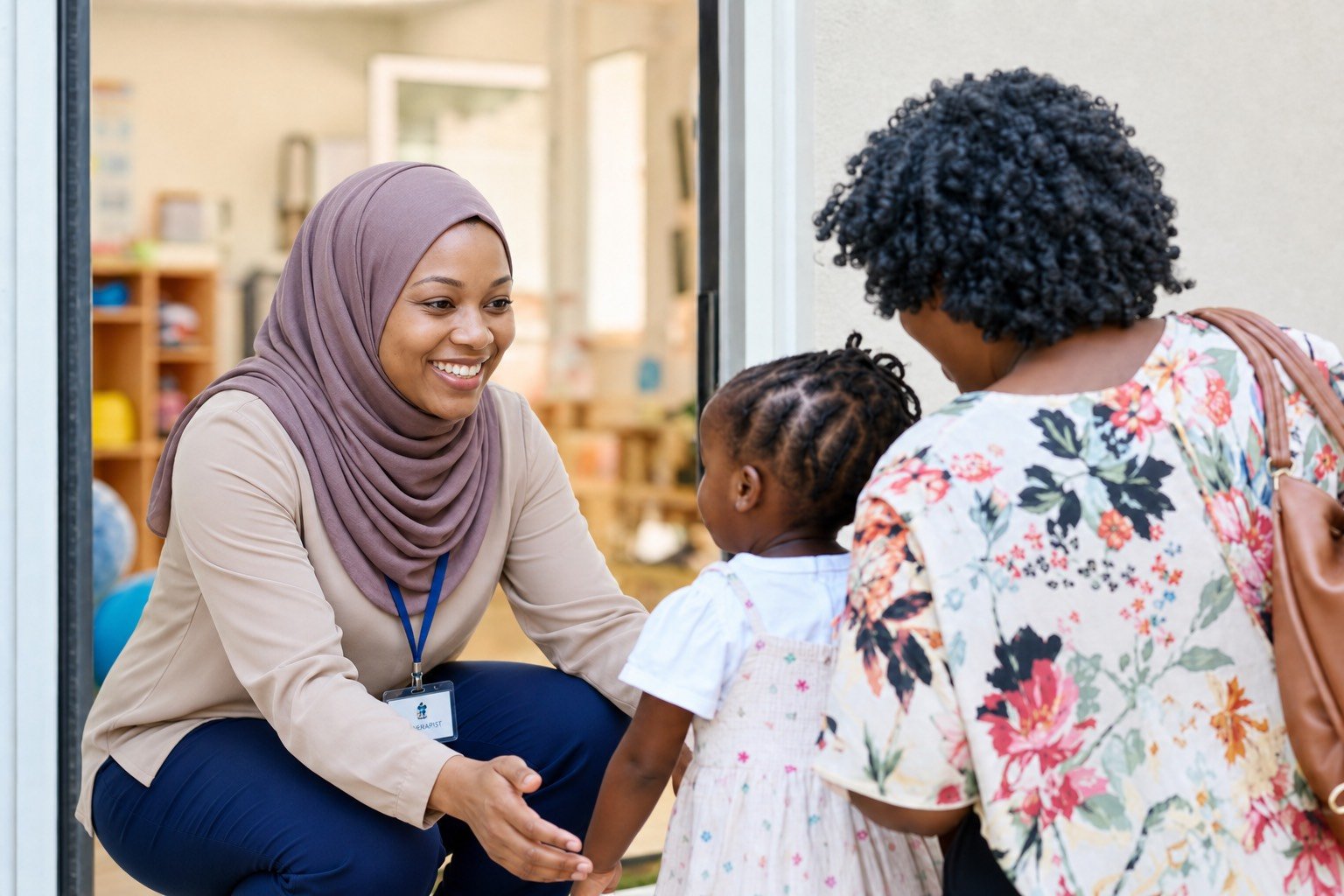 A warm, welcoming greeting reflecting Caring Minds Nigeria's family-centered approach