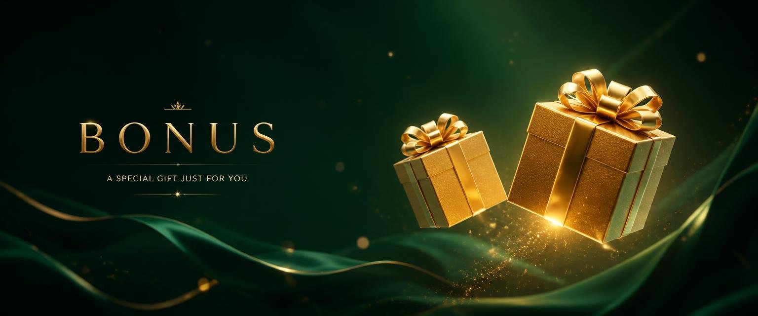 Two gold gift boxes representing the included bonuses